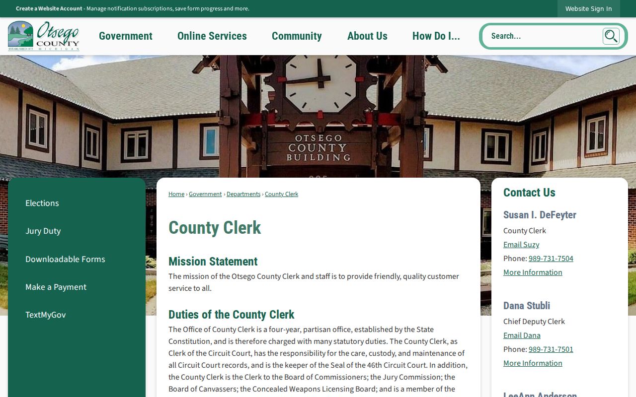 Otsego County court records County Clerk source